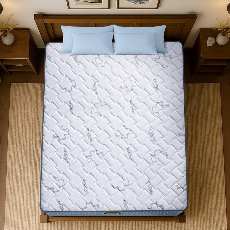 Image of Springfit Reactive Dual Side Orthopedic Mattress with Rebonded Foam | 8 Inches King Size (84x72x8) | Firm | CertiPUR-US & Certiguard Technology