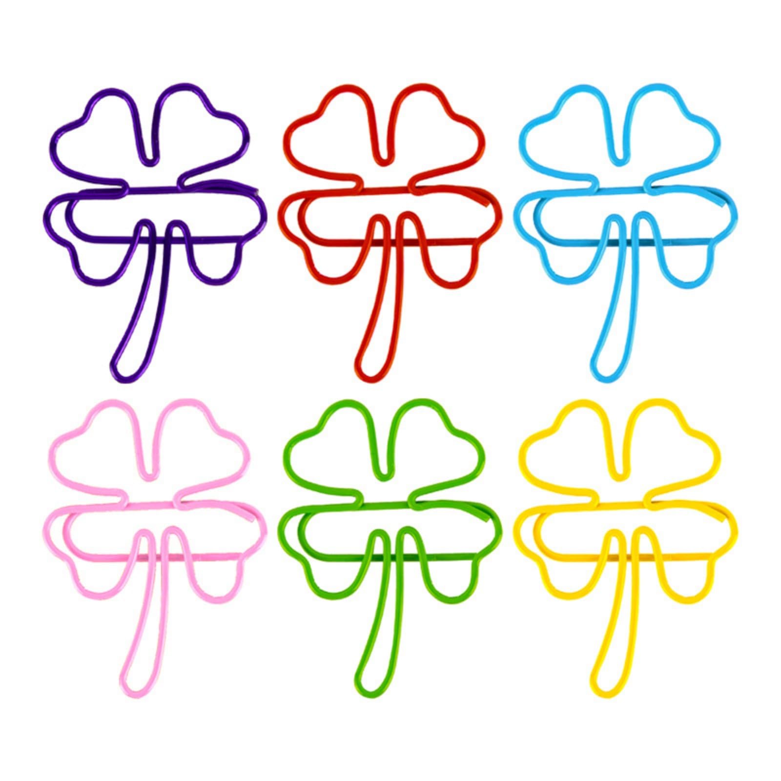 Mekalero 50Pcs Sturdy Metal Clovers Paper Clips Green Offices Supplies for Students Professionals and Corporate Gifting Green Offices Supplies