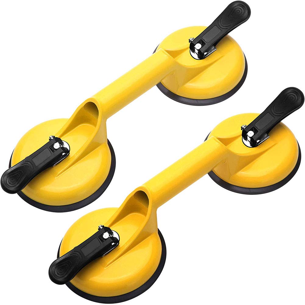 Extractor De Vidrio Con Ventosa De Aluminio, Paquete De 2,Removedor De Abolladuras Elevador De Ventosa Doble Para Trabajo Pesado Para Vidrio,Parabrisas Y Extracción De Abolladuras,4.6"