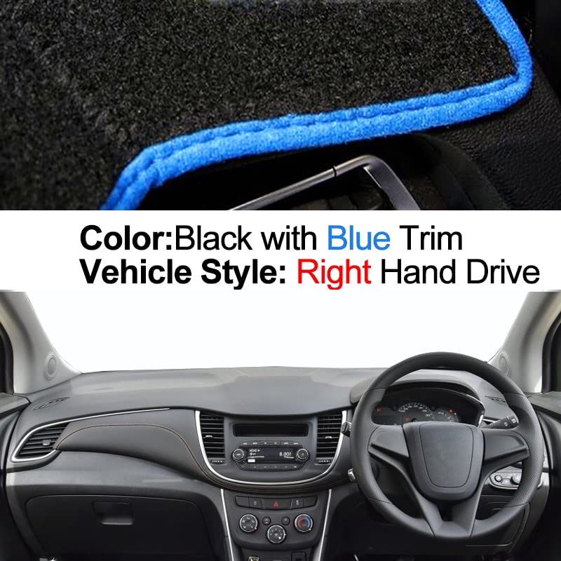Alfombrilla para salpicadero Chevy Trax 2017-2021 RHD protectora color azul 3