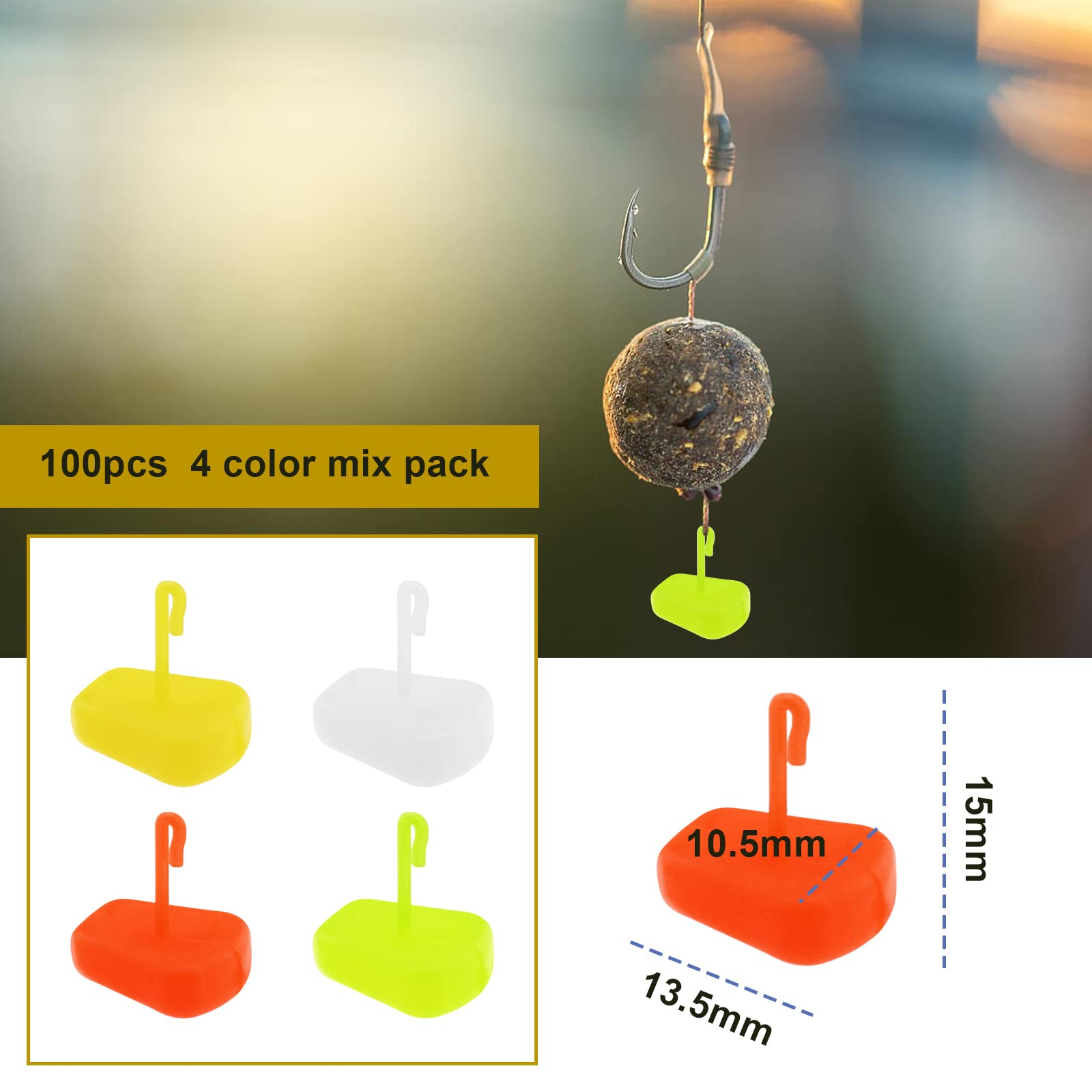 100 Señuelos De Maíz Falso Para Pesca – Plástico Flotante En 4 Colores, Tamaño Real, Ideal Para Carpas