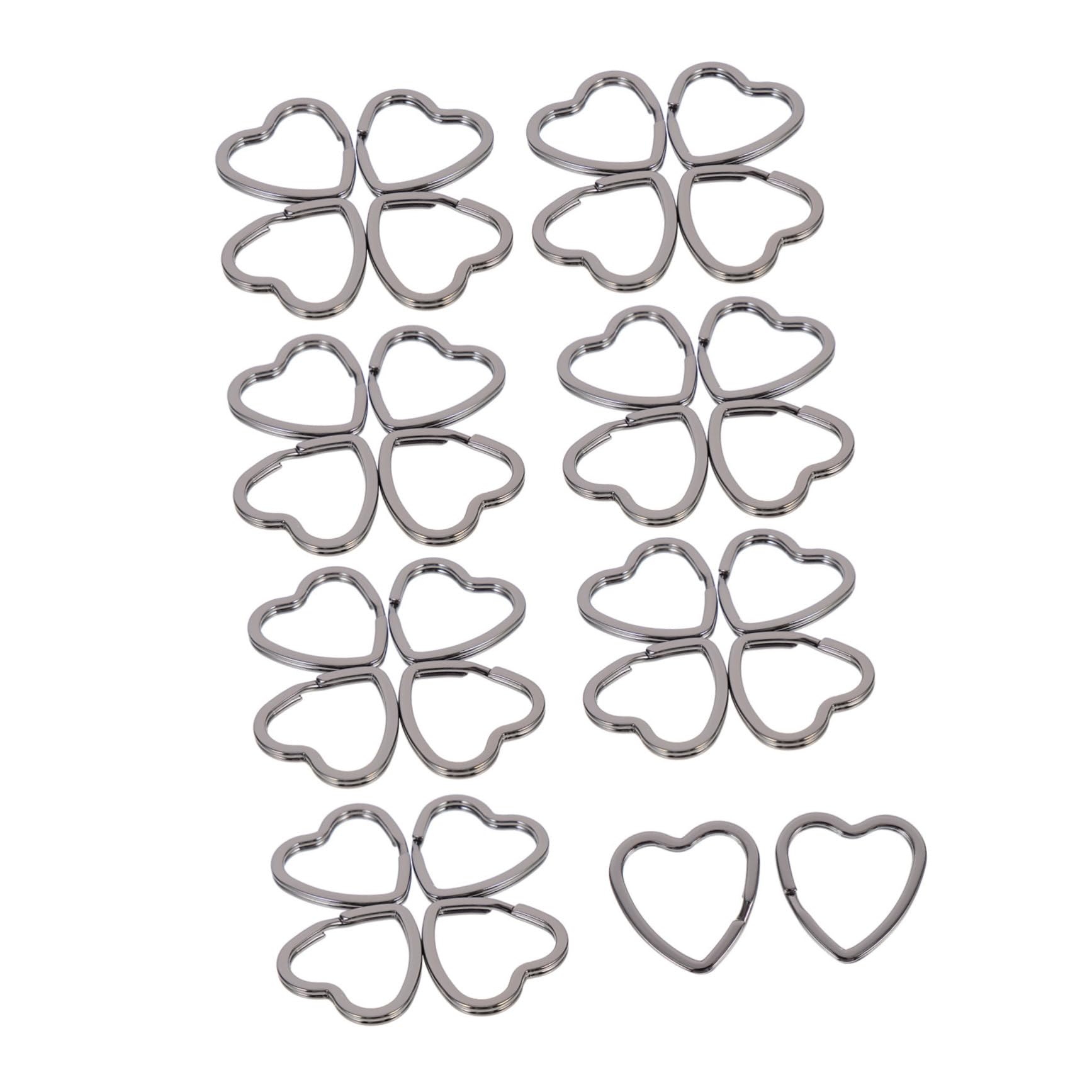 Porte-clés en métal fendu pour clés de voiture lot de 30 anneaux artisanat