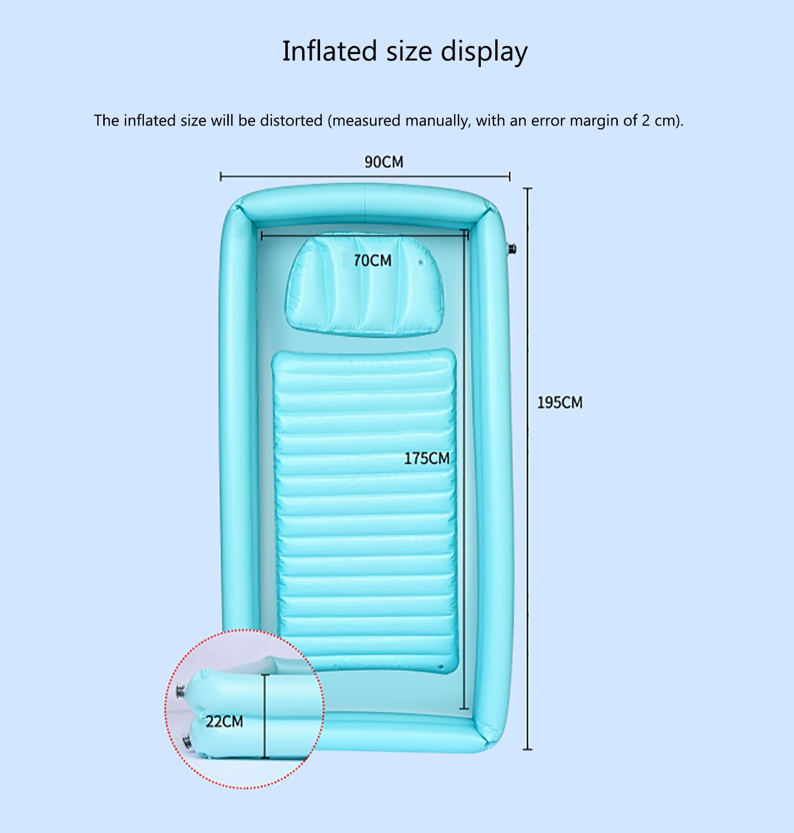 Vasca Da Bagno Gonfiabile, doccia portatile in PVC per uso medico da posizionare accanto al letto, attrezzatura medica per l'assistenza domiciliare, ausili per disabili, accessori per doccia da letto