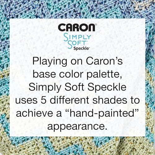 Image of Caron Simply Soft Speckle Vintage Yarn - 3 Pack of 141g /5 oz - 100% Acrylic - #4 Worsted (Medium) - 235 Yards - Knitting /Crochet