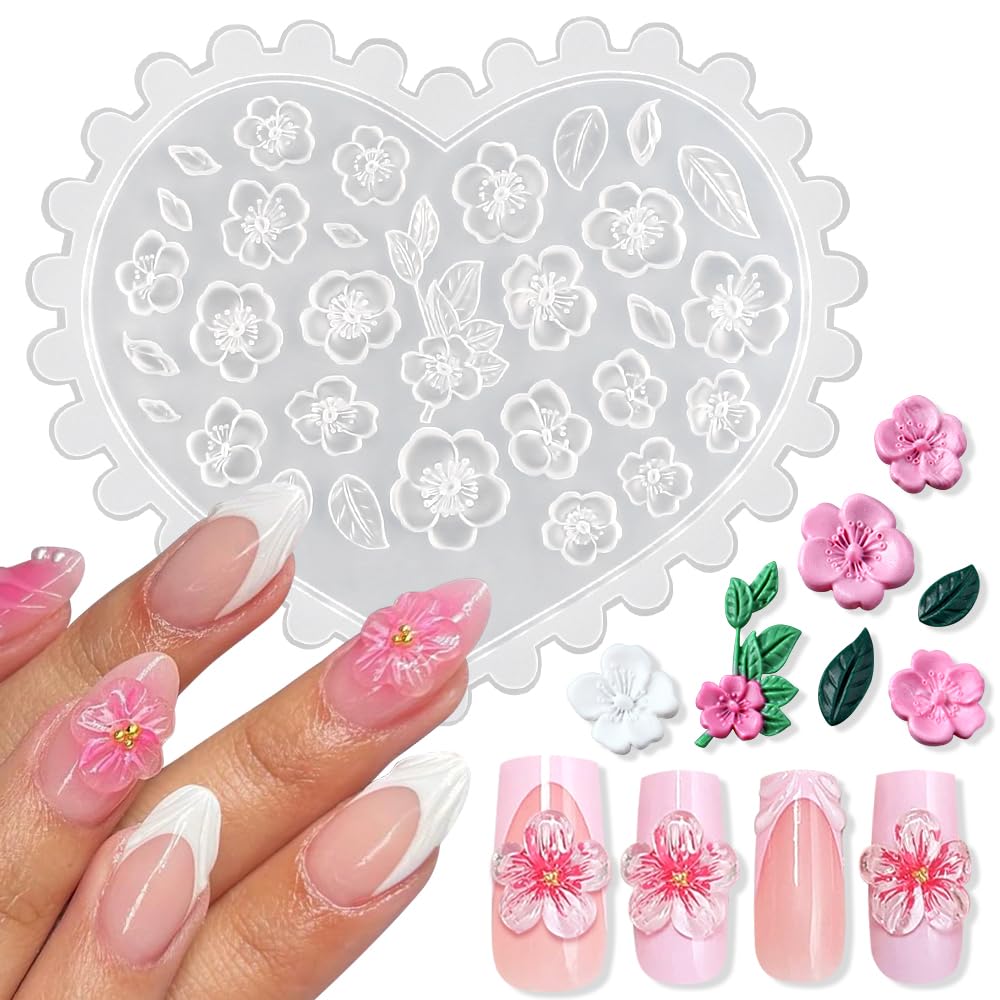 LEEQBCR 4-teiliges Set Nagelpräge-Schablonen – Stahlformen Für Nageldesign Mit Mustern