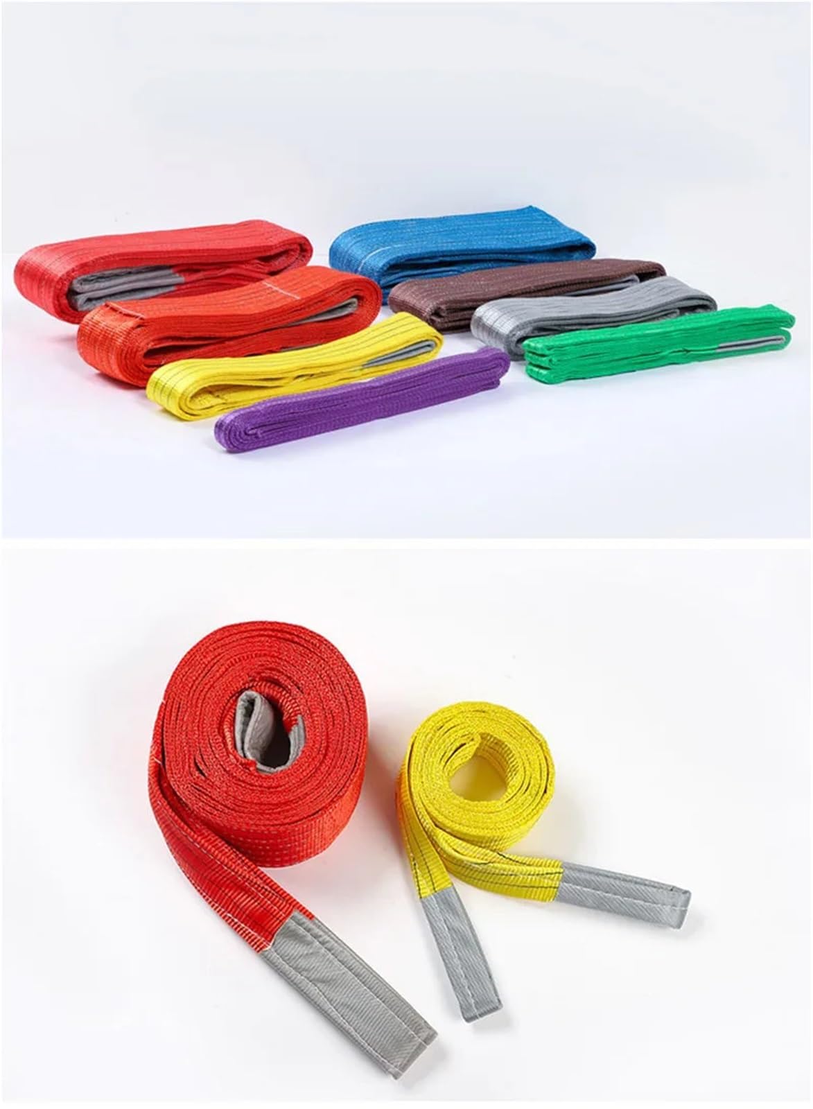 Bandschlingen 125 mm breite, gefaltete Nylon-Hebeschlinge, WLL 5T, Länge 1–12 m | 5T Length 4 meters