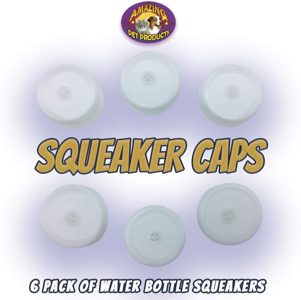 Pet Supplies 6 Pack of Squeaker Caps for Amazing Pet Bottle Shaggies