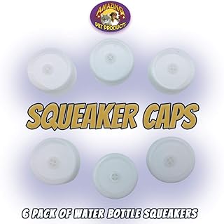 6 Pack of Squeaker Caps for Amazing Pet Bottle Shaggies Fits Most Plastic Bottles