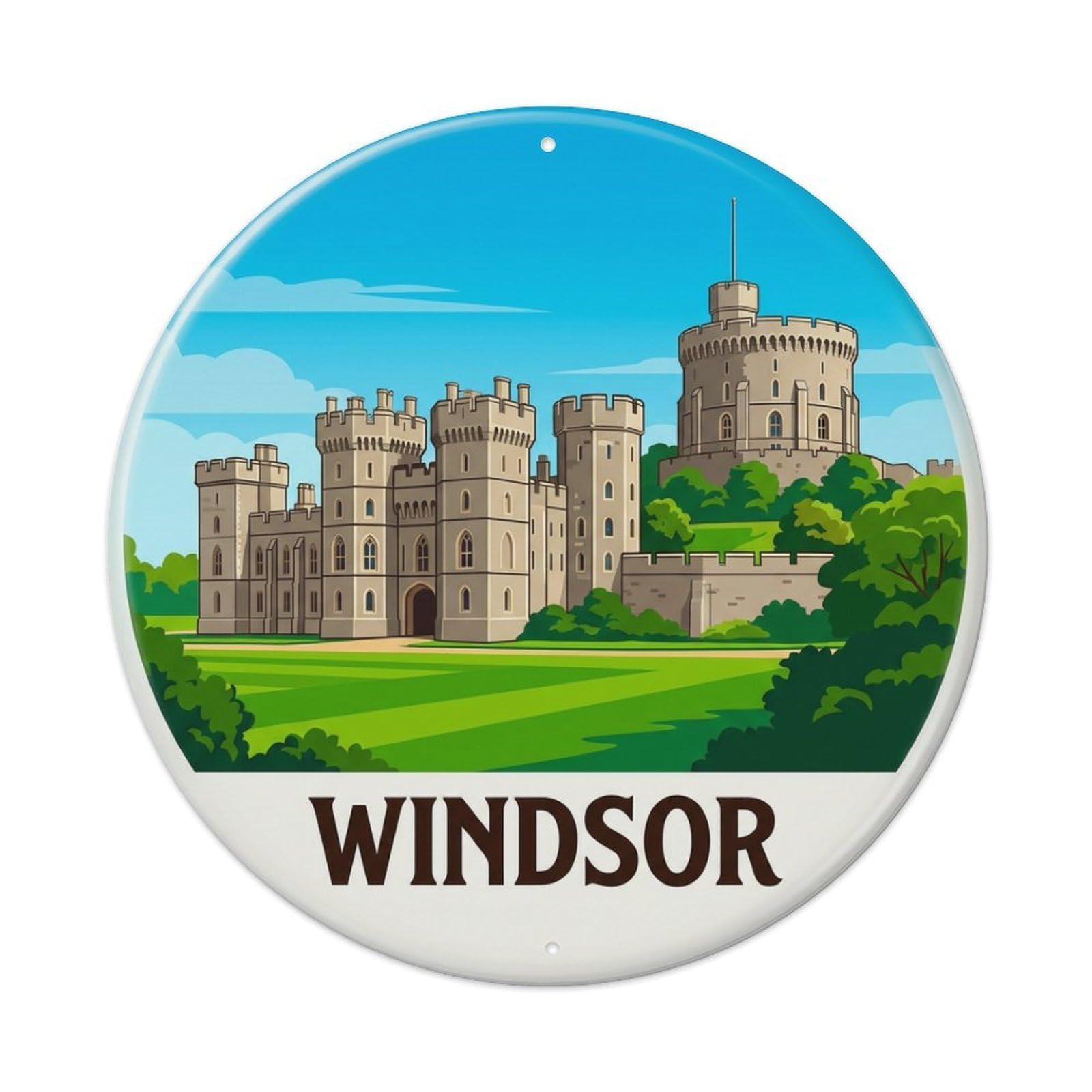 Metal Tin Sign Vintage Travel England Windsor