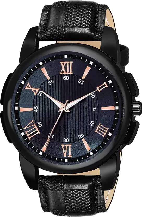 GOLDENIZE FASHION Branded Stylish Analog Dial Leather Belt Unisex Boys & Mens Watch (Black) (B0BFN658NN) Amazon Price History, Amazon Price Tracker