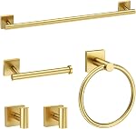 Ensemble de matériel de salle de bain 5 pièces noir mat, ensemble de barres à serviette en acier inoxydable, accessoires de salle de bain muraux 23,6 po
