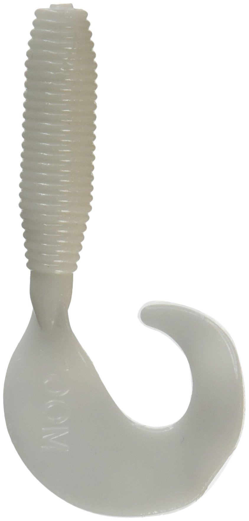 Zoom Bait Fat Albert Curly Fishing Bait, Tail Grub White, 3