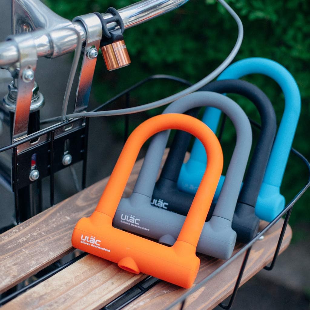 Ulac UL-SU3-04 Silicone Cover Bicycle U-Shaped Lock, 3.0 x 5.0 inches (76 x 128 mm), Gray