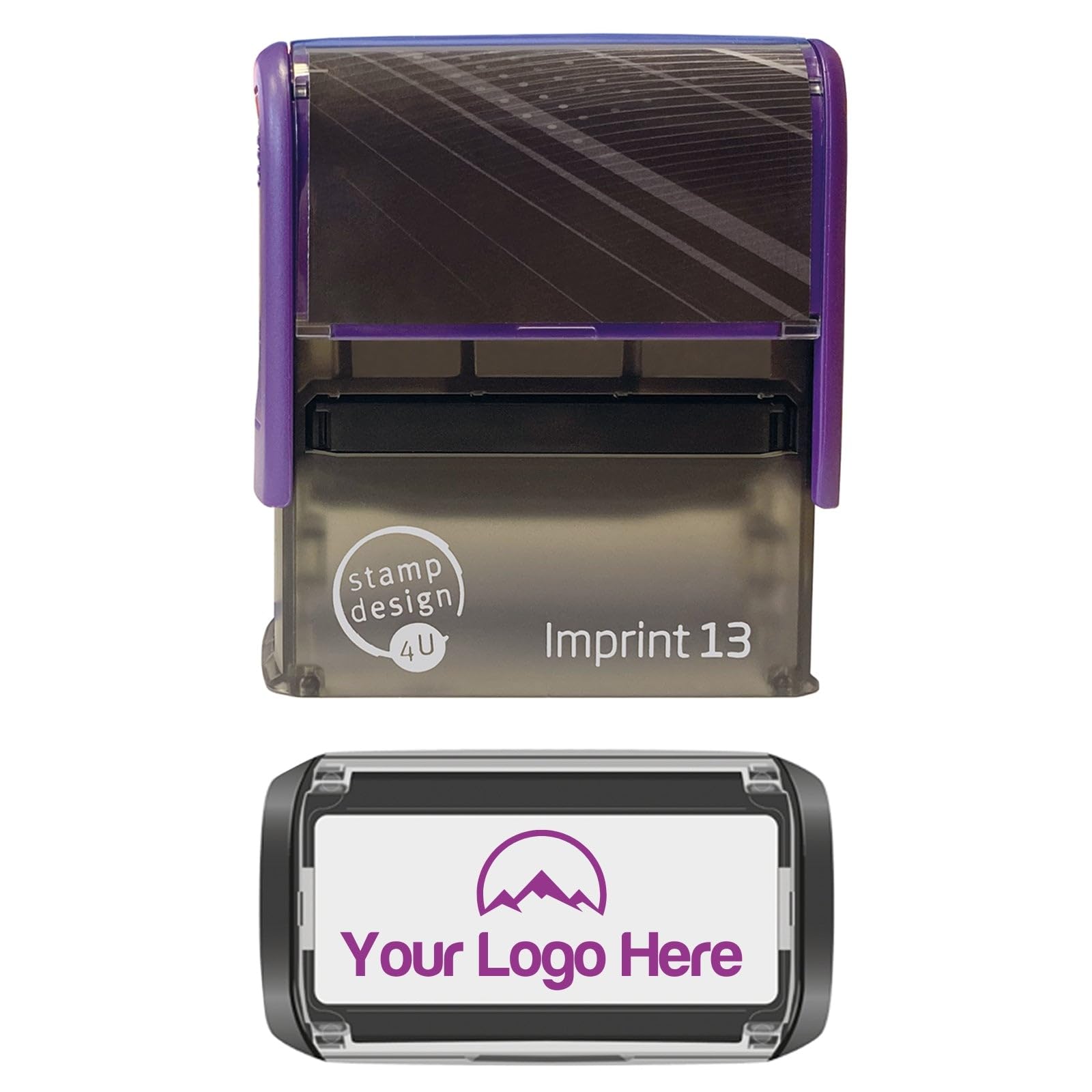 Personalised Logo Rubber Stamp Self Inking- SD4U Imprint 13 58 x 22mm - Logo Stamp