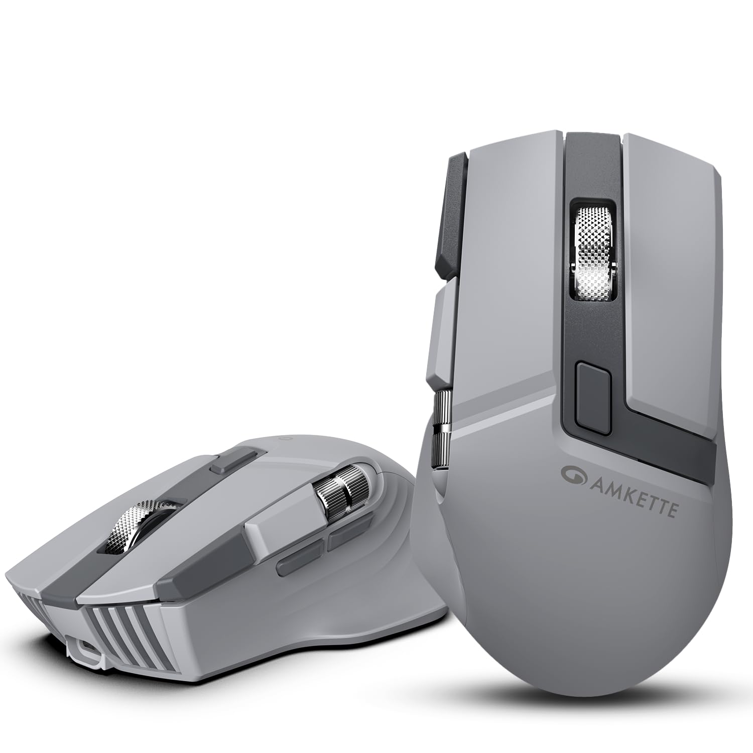Amkette XS Series Flow S Ergonomic Wireless Mouse/Bluetooth Mouse with Side Scroll |2.4G + 3×BT, 7 Buttons, Multi-OS,3200 DPI Adjustable, 1000Hz Polling, 800mAh Rechargeable-image-40
