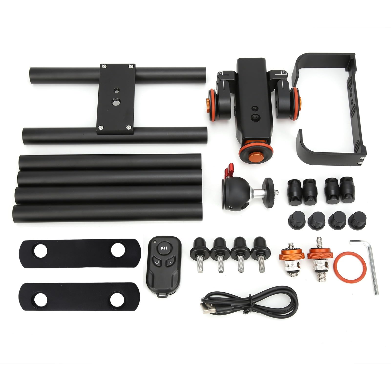L4X 60 cm Kamera Video Elektrischer Schieber mit Kopf L4X Fernbedienung Kamera Video Autodolly für Aufnahmen Schieber für Kamera mit Kabelsteuerung Ideales Kamerazubehör