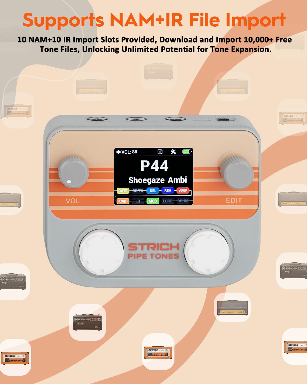 Supports NAM+IR File Import with various amp ආකෘති.