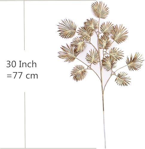 Vista 174 de CATTREE Helechos dorados - Plantas artificiales grandes y altas de 30 pulgadas, paquete de 2 decoraciones de Navidad, hojas de Boston doradas Hojas