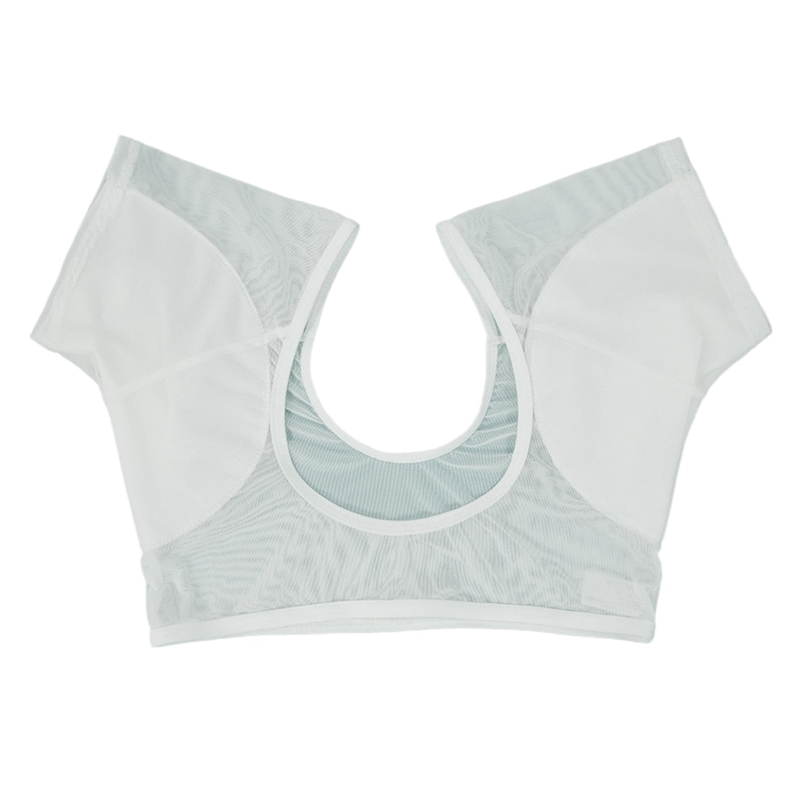 Underarm Sweat Vest Armpit Proof Pads Underwear T-Shirt Under Armpits Anti Short Sleeve Mesh Top for Women Athletic Sweat Protection T-Shirt White