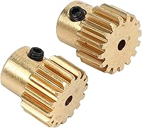 Vista 6 de Engranaje de piñón 2 unids engranaje de motor 16 dientes engranaje de piñón para 1603 1604 SG1603 SG1604 1/16 RC piezas de repuesto de coche