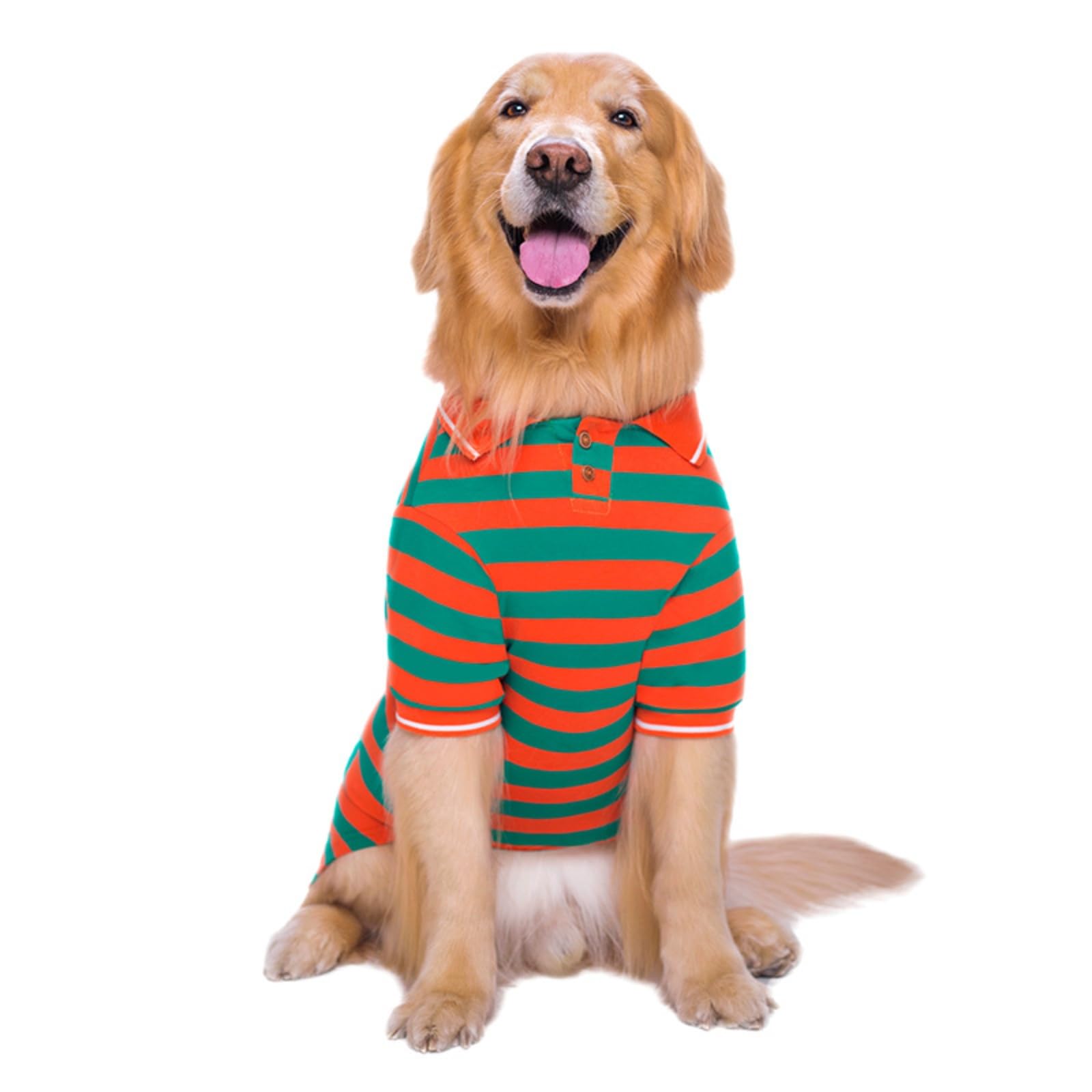 Camisas Grandes para Perros, Polos con Cuello para Perros, Ropa Transpirable para Perros, Sudadera a Rayas, Camisa para Perros Grandes, Jersey, Ropa Fina para Perros Cobertura Completa