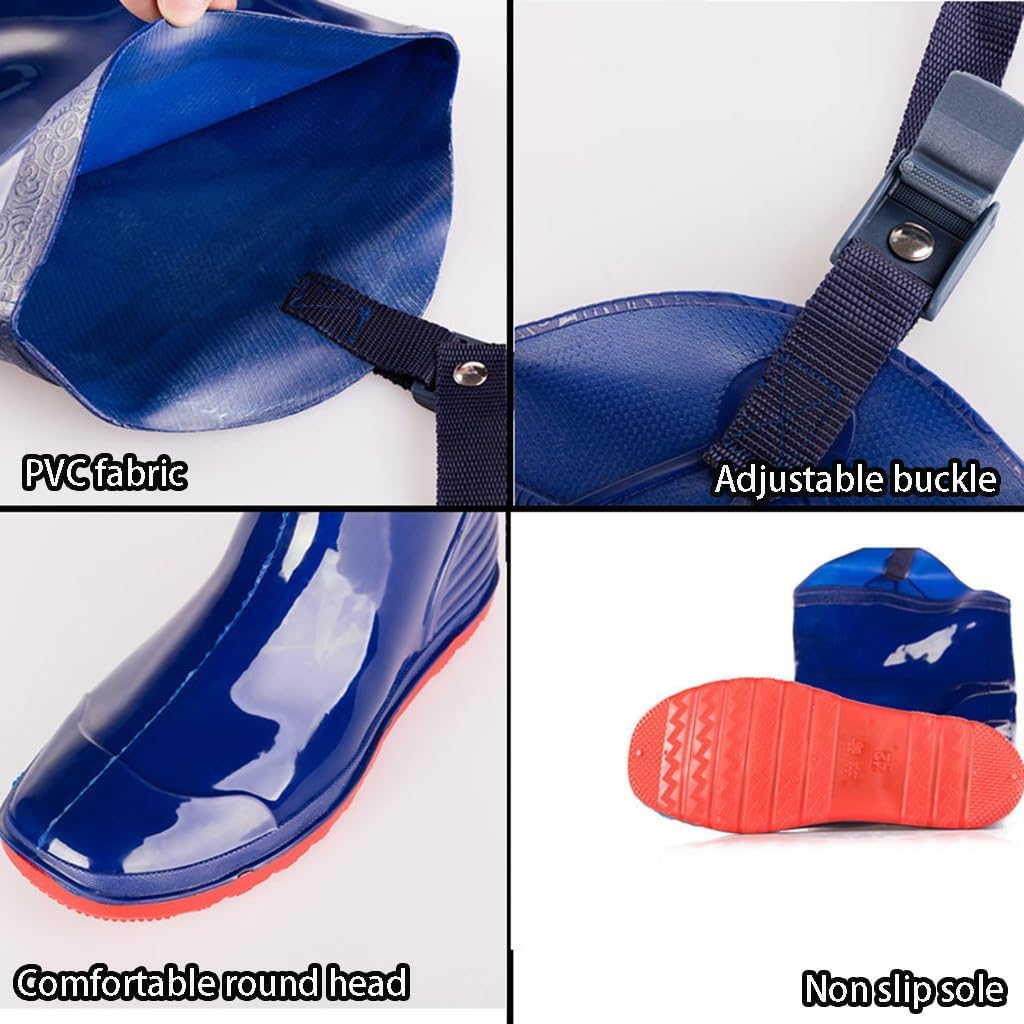 Hip Waders 80cm High Blue Buttocks Wader, Transplanting/Fishing/Breeding Waterproof And Anti Slip Wading Pants (Blue,9)