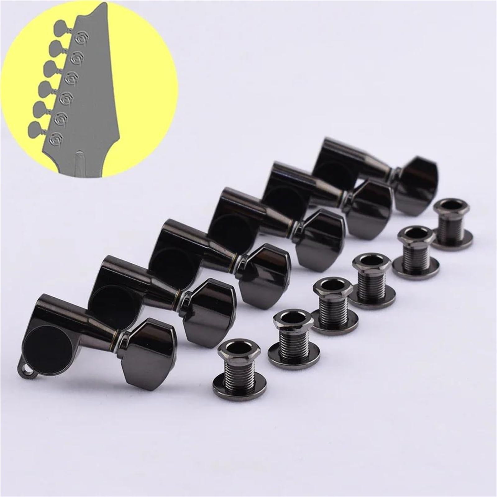 Guitar Tuning Pieces 6 In Line Guitar Machine Heads Tuners Tuning Pieces(R6)