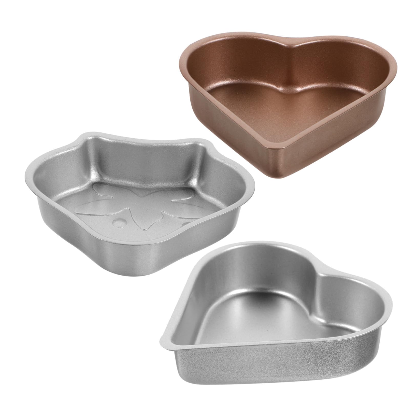ABOOFAN 5 Set Di Mini Per Dolci A Forma Di Cuore E Fragola Teglia Antiaderente Per Budino 3 Pezzi * 5
