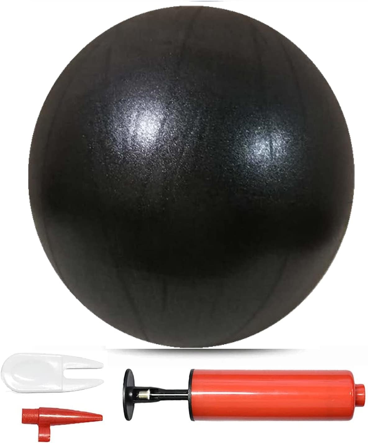 JUFANGFINPilates Exercise Ball Mini Yoga Barre Small Bender Workout Fitness Balance Physical Therapy Squishy Balls,Improves Stability Core Training Equipment for Home with Pump