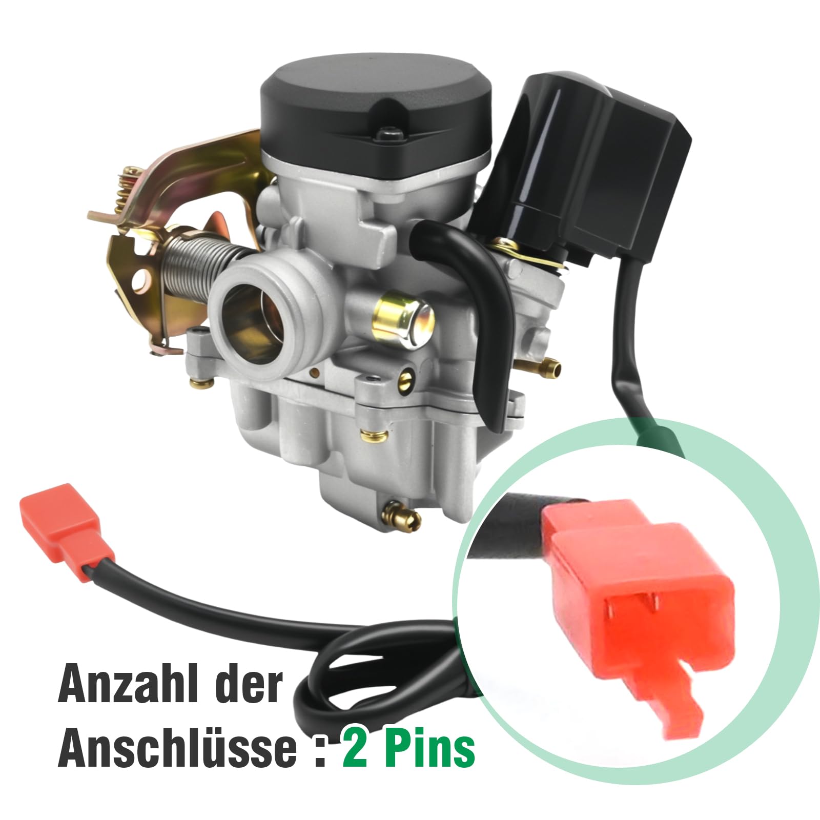 Hoypeyfiy GY6 50CC 139QMB 80cc PD18J Vergaser-Kit, Ersatz für Rex RS 400 RS 450 RS 460
