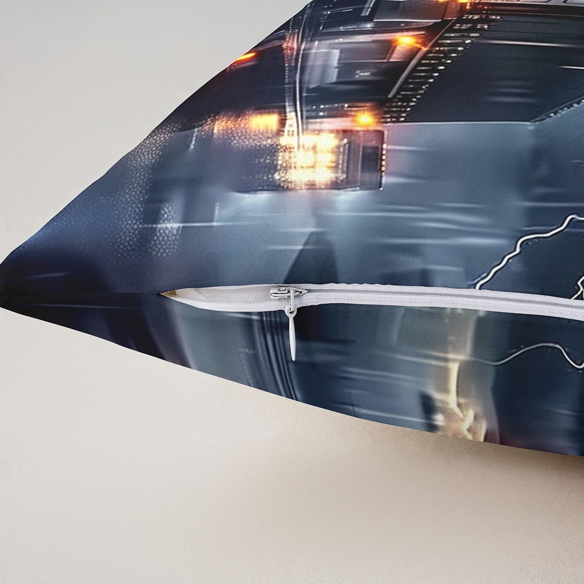 3D Truck Pillow Covers Natural Dark Clouds Lightning Cushion Covers for Kids Boys Teens Adults Cool Truck Vehicle Decorative Modern Pillow Cases for Couch Living Room 24x24 Inch Set of 2 image 5