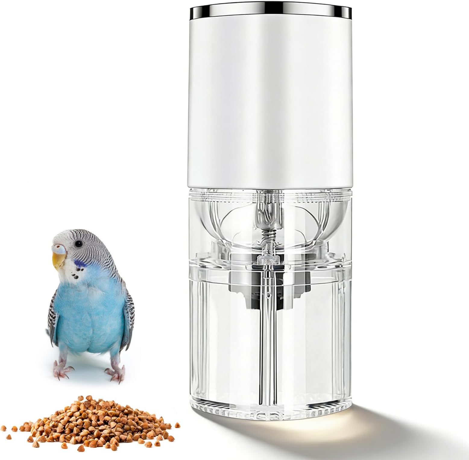 Electric Bird Feed Grinder, Agricultural Feed Grain Mill Grinder, Mini Pet Feeding Machine, Capacity 150ml, Making Bird Fish Feed, Feed Grinders for Corn, Wheat, Rice, Coffee, Cereals