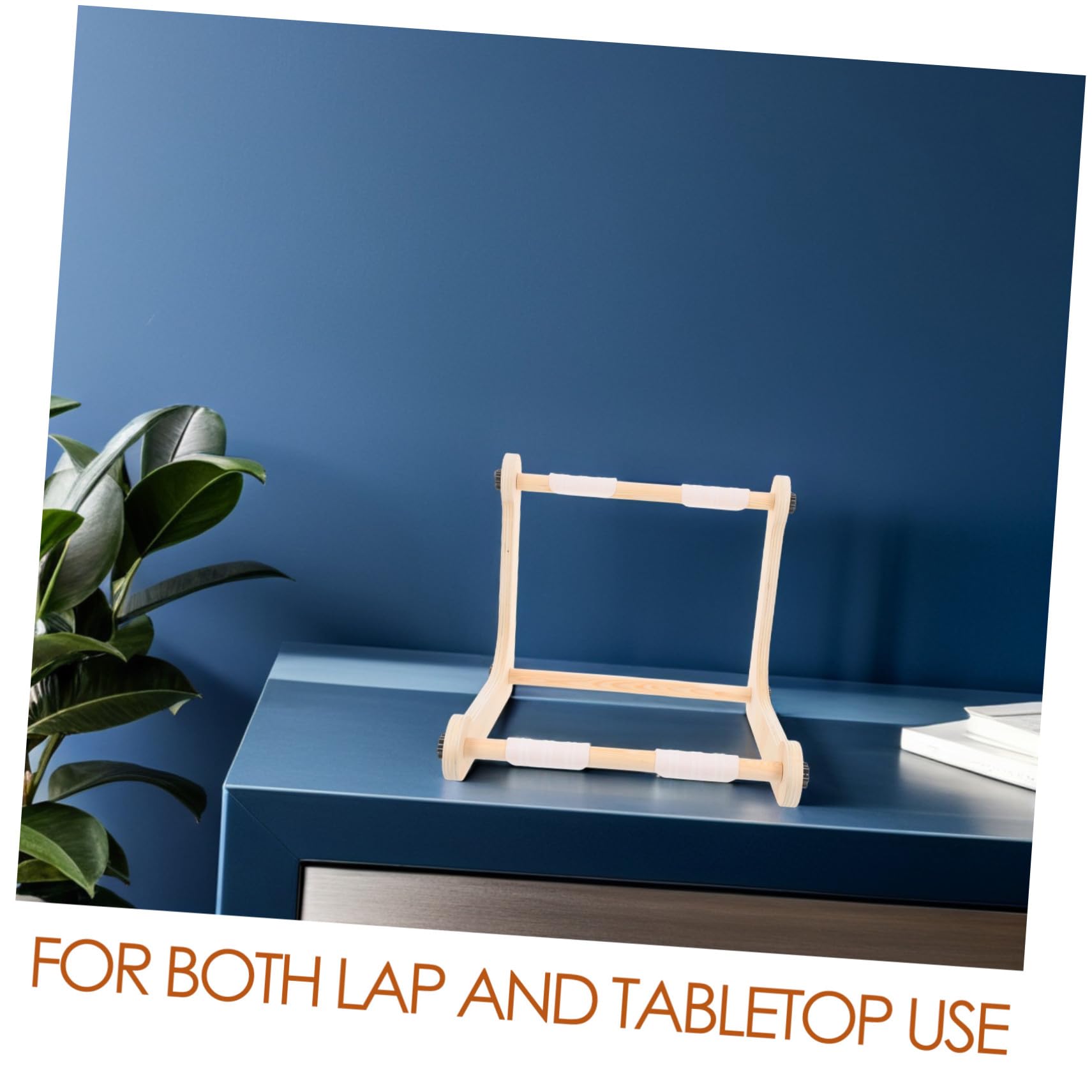 TEHAUX Soporte Ajustable de Madera para Bordado Marco Portátil para Bastidor de Punto Cruz Soporte Estable para Trabajos de Costura y Tapicería para Proyectos DIY Mesa o Regazo