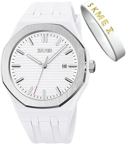Miniatura 8 de SKMEI Relojes para hombre de silicona, fácil de leer, impermeable, deportivo, casual, moda, analógico, de cuarzo, luminoso, para padres, reloj de
