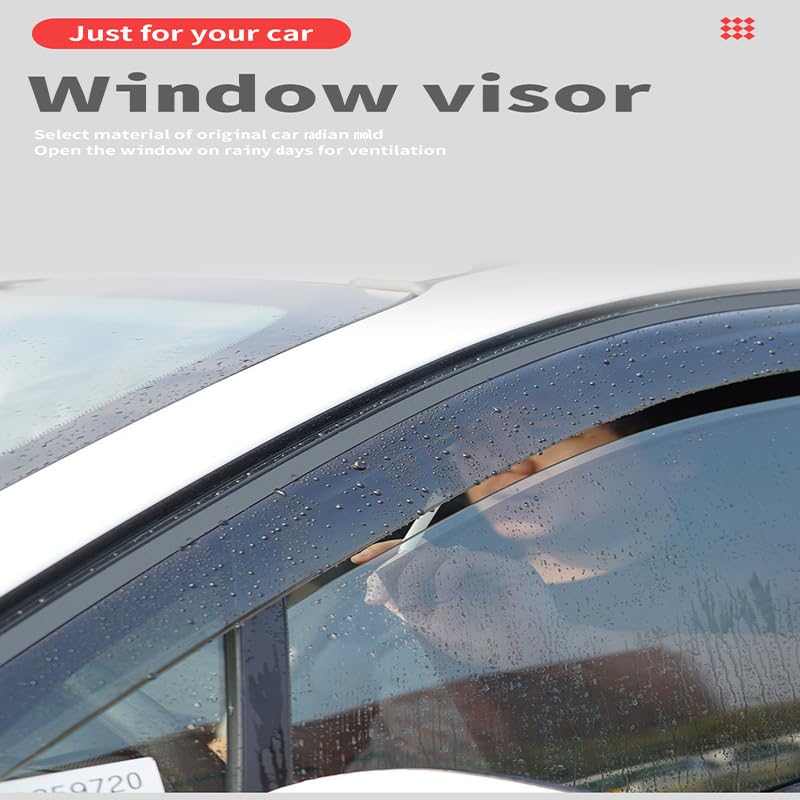 2 Piezas Deflectores de Viento para Ford Transit/Tourneo Custom II 2024.2025, Ventana Cortavientos Viseras Cortavientos para Ventanas de Coche