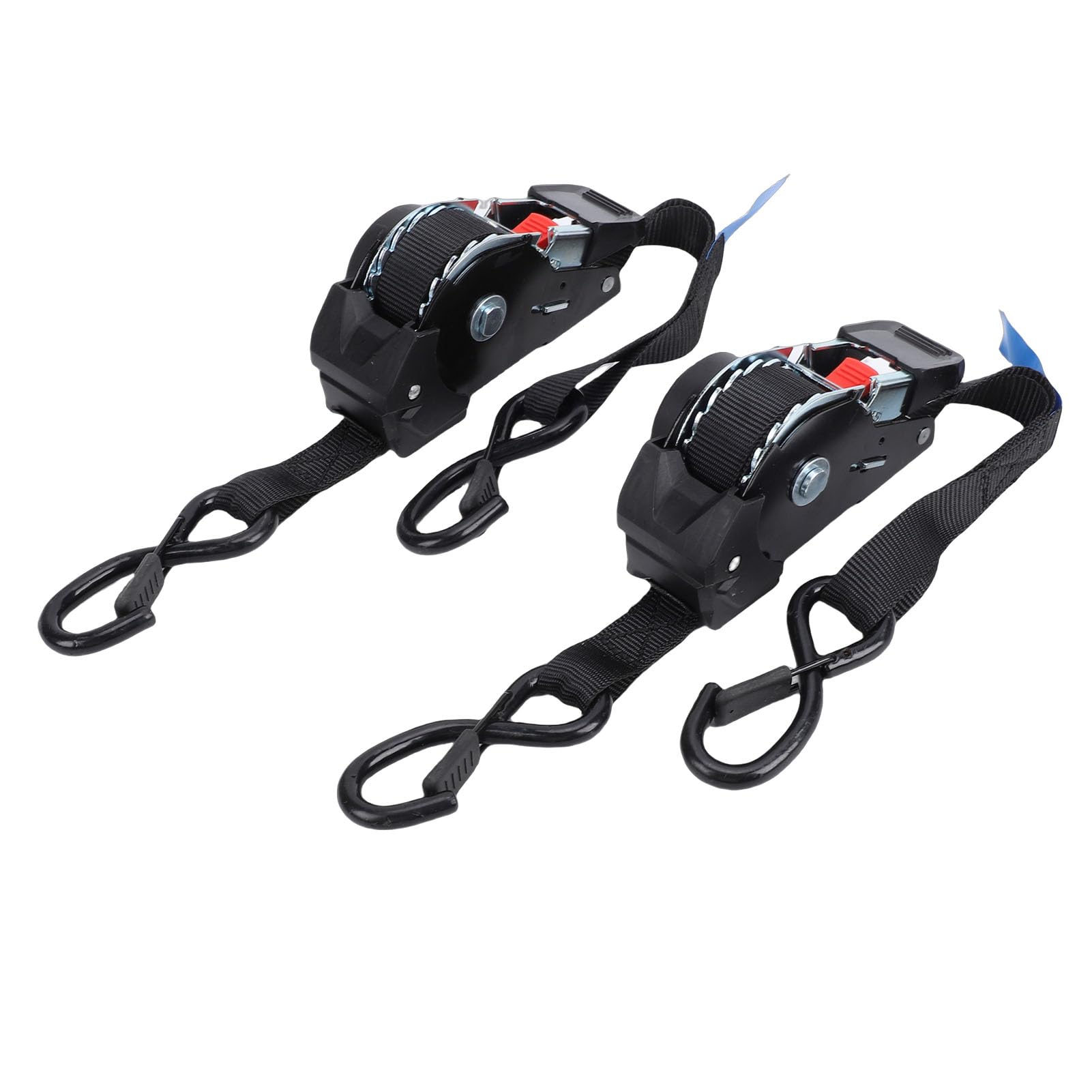 RiToEasysports Automatisch Einziehbare Ratschengurte, Ratschengurt aus Legiertem Nylon, Robust, 2,5 M, 1760 Lbs, Selbsteinziehende Zurrgurte für LKW-Anhänger, Motorräder, ATV, Motorboote, Fracht
