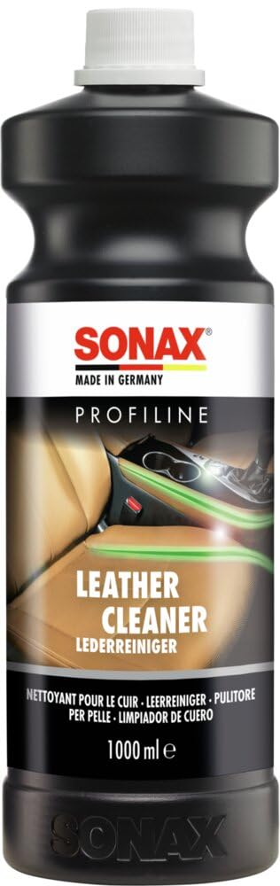 SONAX PROFILINE LeatherCleaner (1 Liter) extra starker Schaumreiniger für hochwertige Lederausstattungen aus pigmentiertem Glattleder | Art-Nr. 02703000
