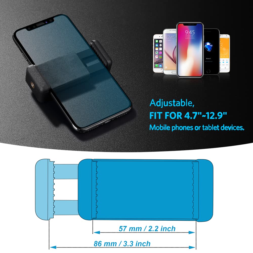 Doppio Supporto Girevole Per Cellulare Con Attacco 1/4″ – Per Due Smartphone, Angoli Indipendenti, Per Vlog, Live E Videochiamate