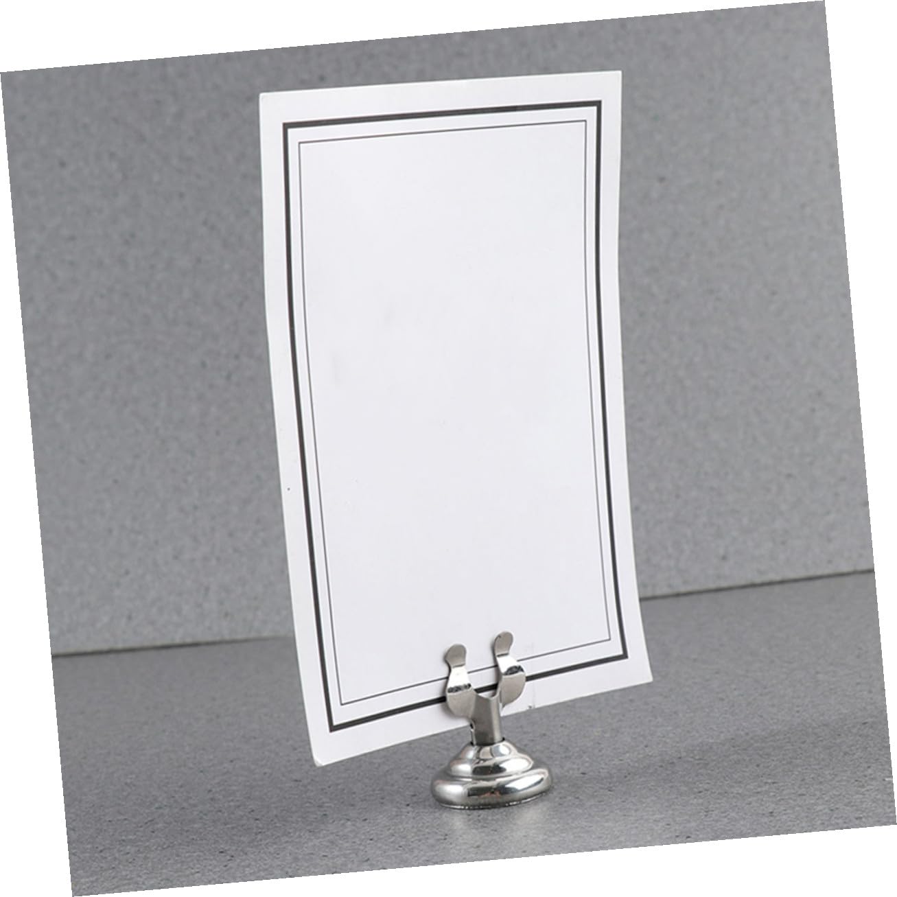 Porte-Cartes de Table Mariage 7 Pièces en Acier Inoxydable Argenté, Support Photo et Porte-numéros de U, pour Décoration de Bureau ou Maison