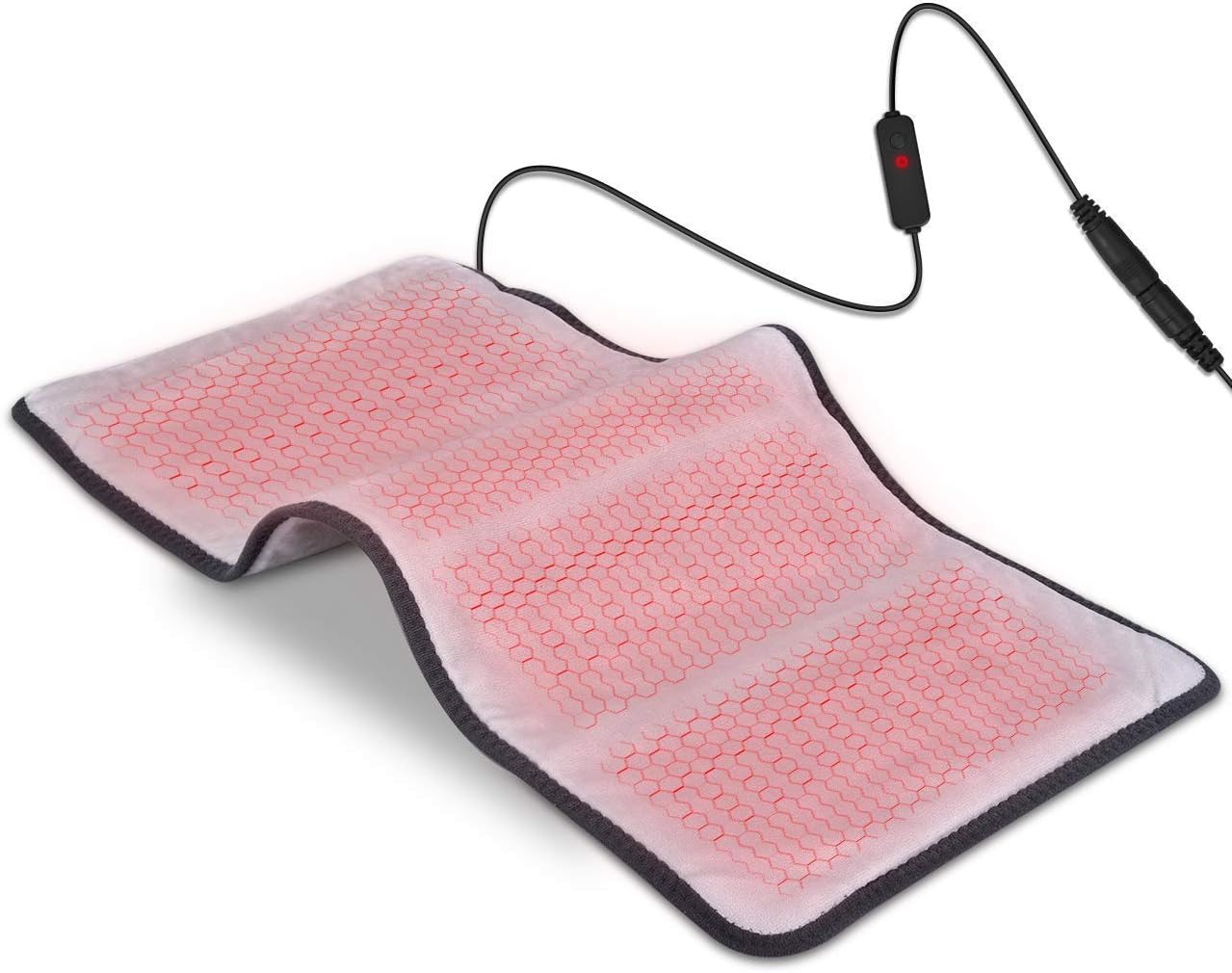 Heating Pad, Far-lnfrared Heating Pads with Auto Shut Off, Ultra Soft Heat Pad with 3 Temperature Settings for Back Shoulder Pain Relief, Fast Heating with Graphene Heating Element 12"x 24"(Gray)
