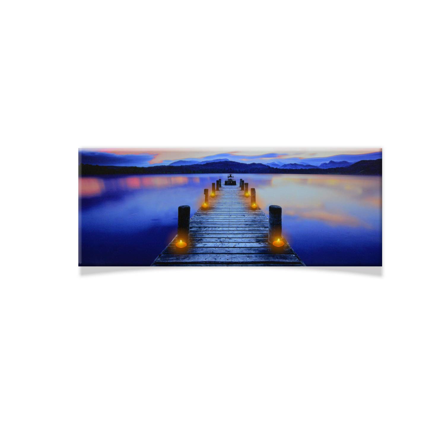 DRULINE LED Quadro su Tela Immagine Tela Illuminazione Funziona a Batteria Fotografia Indoor - barretta