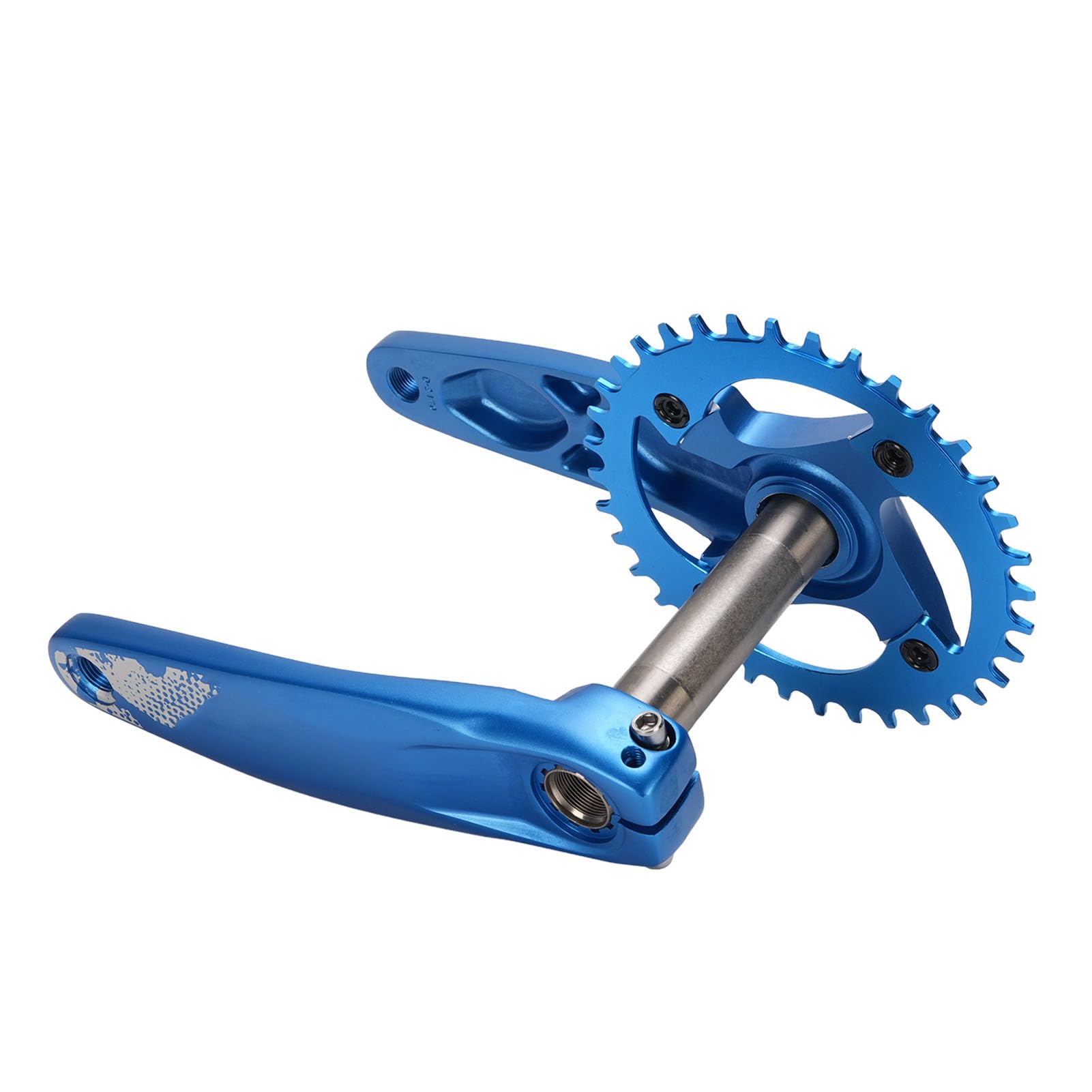 Ejoyous Set Pedivella Bici in Lega di Alluminio Cava Guarnitura Integrata Guarnitura 36T Movimento Centrale per Ciclisti da Strada di Montagna da 8 a 12 velocità Blu