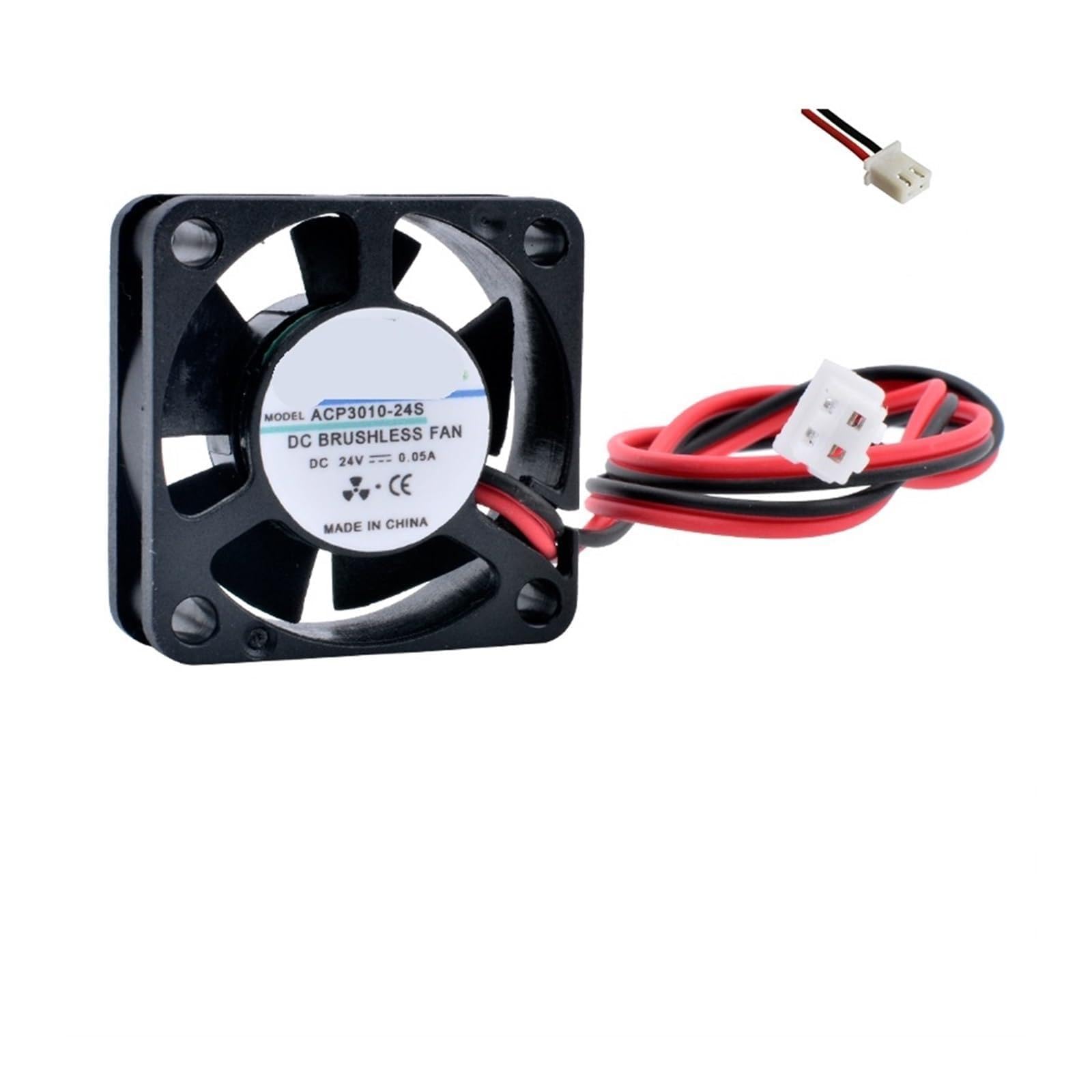 JJKKOZVQF 1PCS 3010 3cm 30mm fan 30x30x10mm DC5V 12V 24V 2 wires 2pin(12V)
