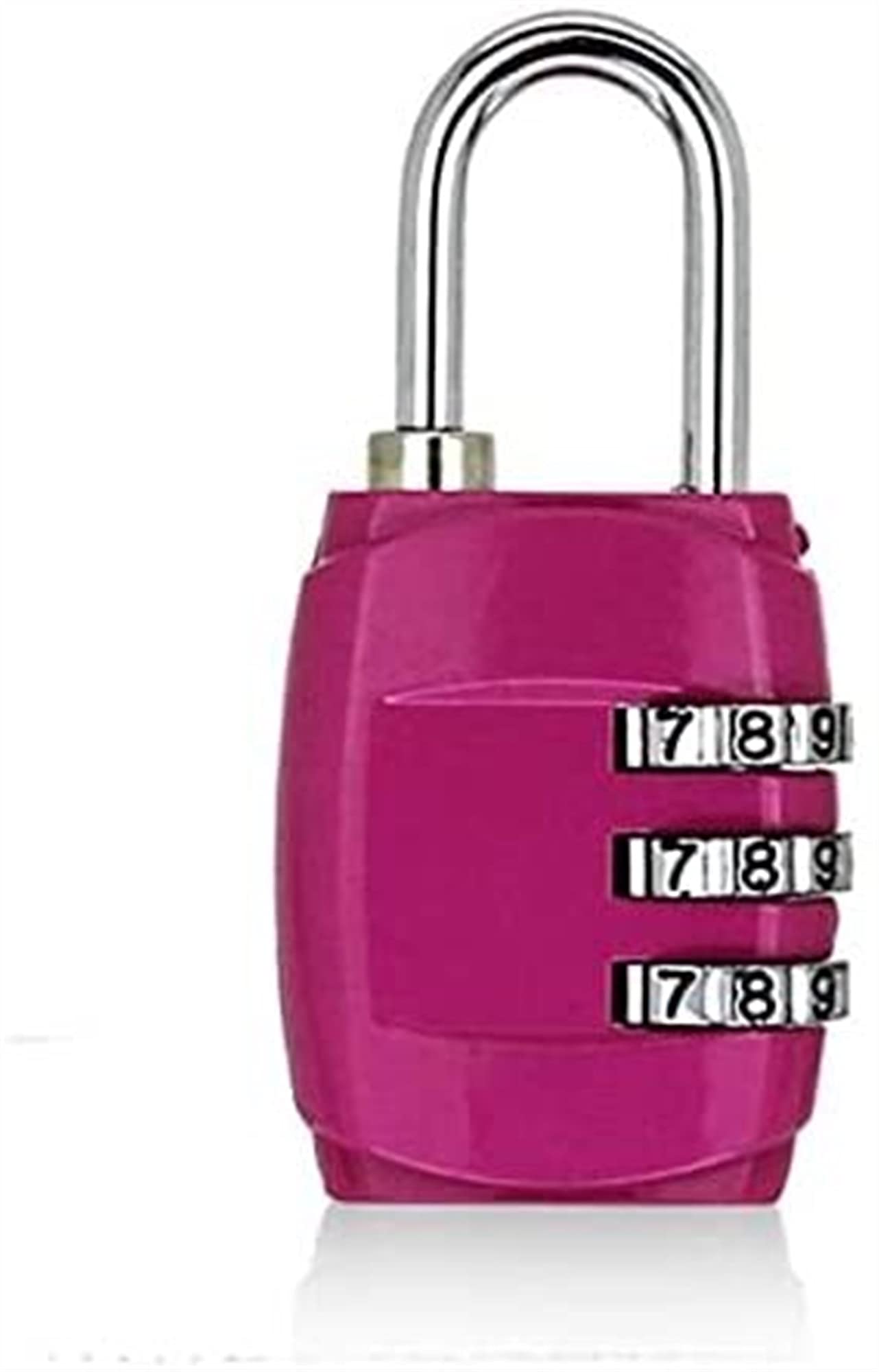 Luggage Locks,Padlock, 3 Dial Digit Password Combination PadLuggage Suitcase Travel Mini Coded Anti-Theft Gym Locker(Purple)