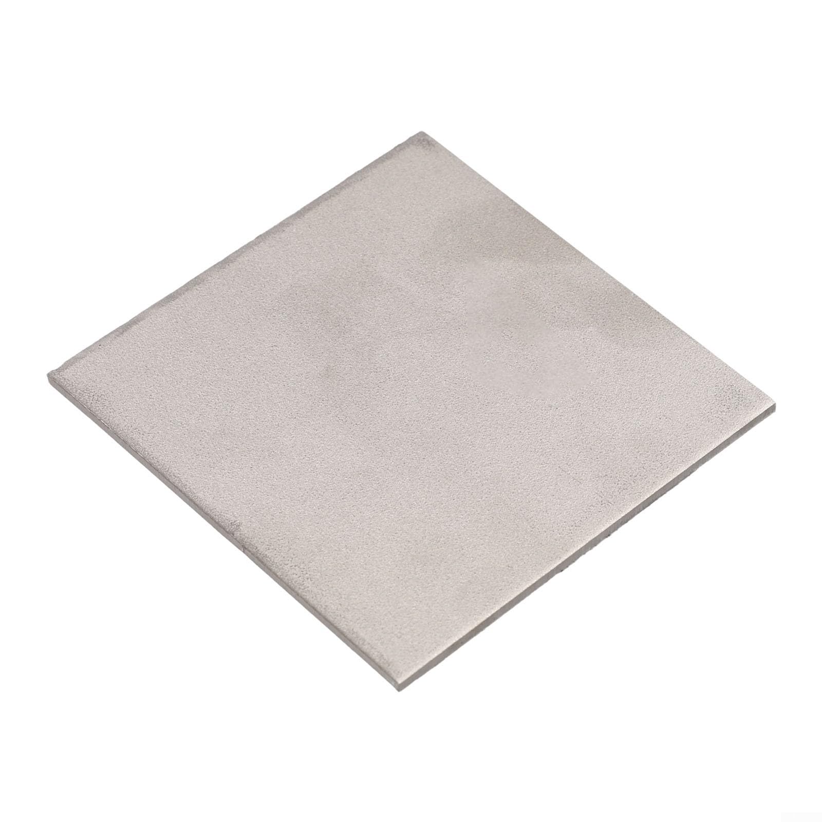 Placa de chapa de níquel puro para aplicaciones de galvanoplastia 100x100mm con diversos espesores (3mm)