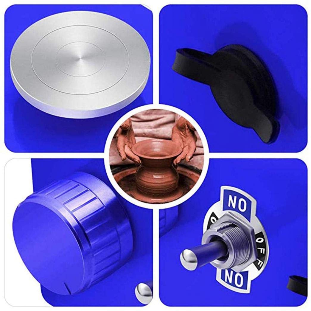 Electric Pottery Wheel Children DIY Ceramic Molding Tool Mini Pottery Machine Electric Turntable Silent