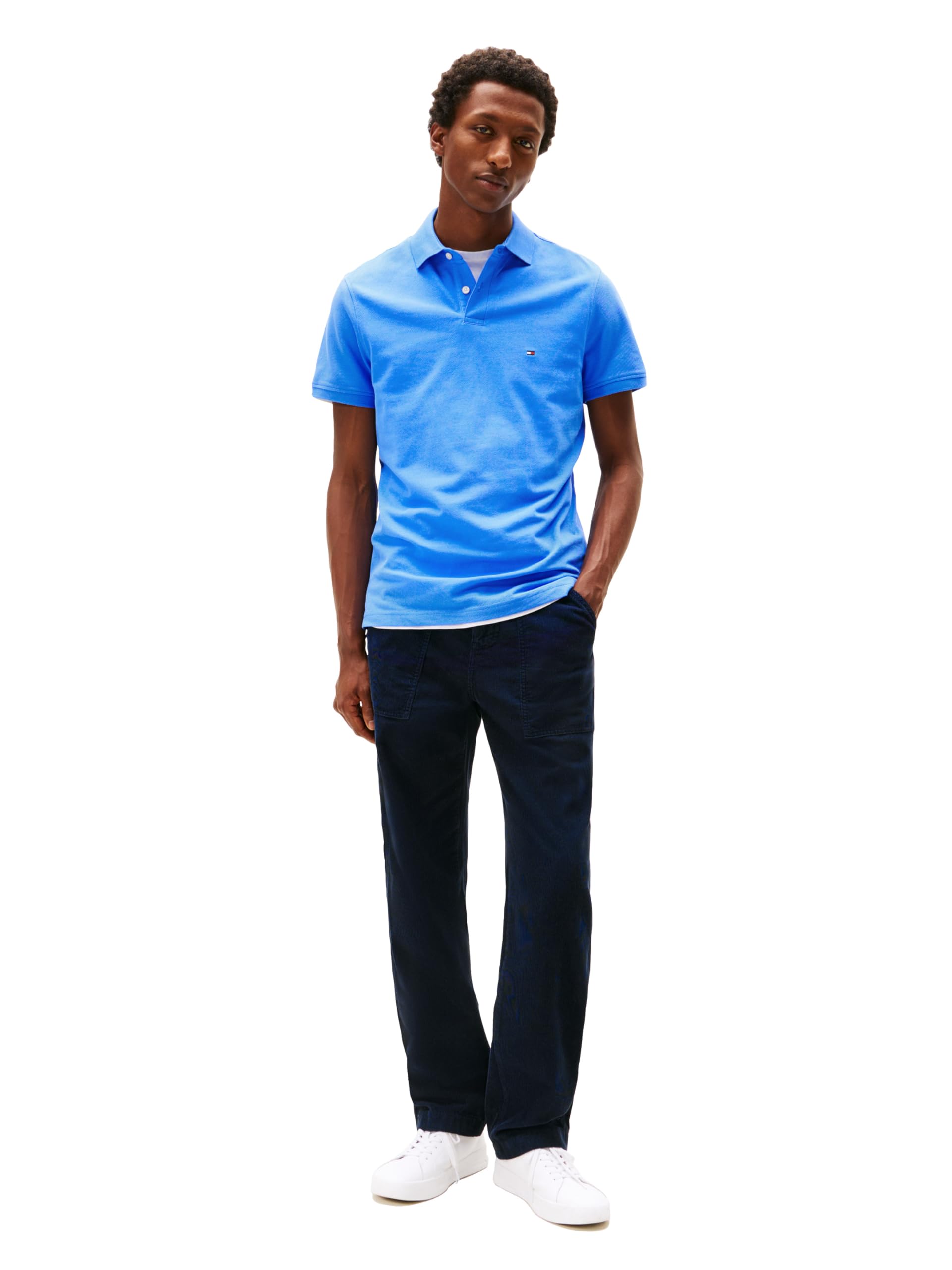 Tommy Hilfiger Short Sleeve Polo Shirts In Regular Fit with Stretch and Organic Pique Cotton Polo de Manga Corta de Ajuste Regular con algodón piqué elástico y orgánico Hombre