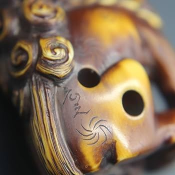 Amazon.co.jp: 獅子根付広之作腰提印籠彫刻時代物提げ物置物在銘古い古 Amazon.co.jp: 獅子根付広之作腰提印籠彫刻時代物提げ物置物在銘古い古