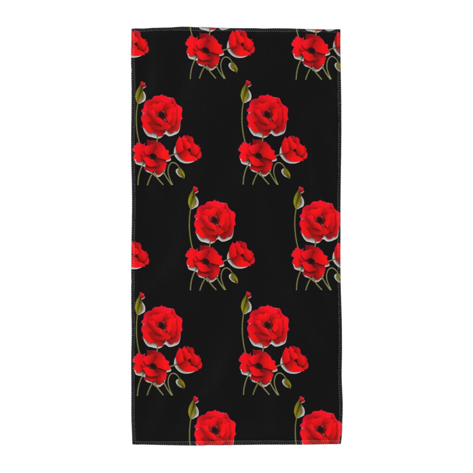 WYCZHY Poppy Flowers Vivid Petals Printed Quick Dry Beach Towel For Camping Travel Vacation