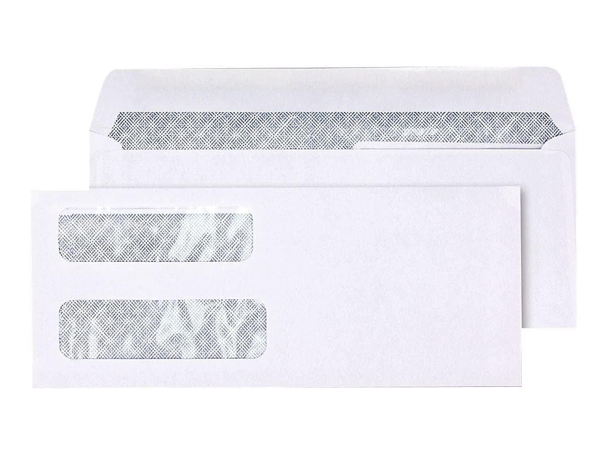 Staples 381898 Enveloppes gommées double fenêtre LSR 1 000/Bx